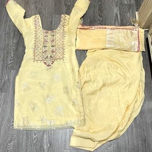 LEMON THREE PIECE SALWAR SUIT